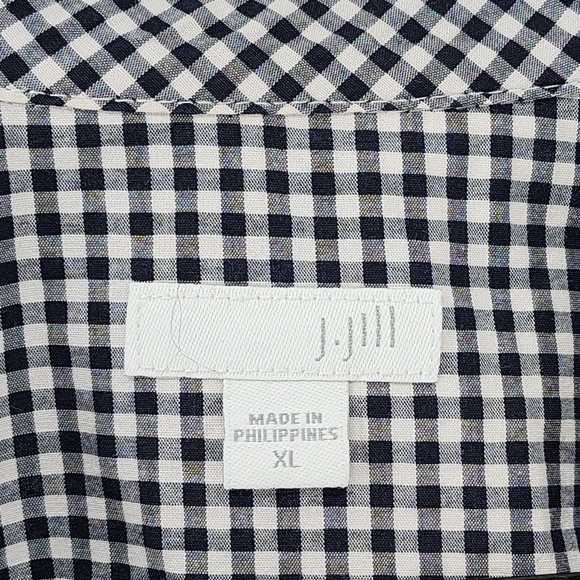 J. Jill Women's Gingham Print Button-Up Shirt - XL - Picture 3 of 5
